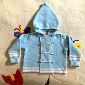 Made in England Vintage Lord & Taylor Baby Hooded Sweater Cardigan